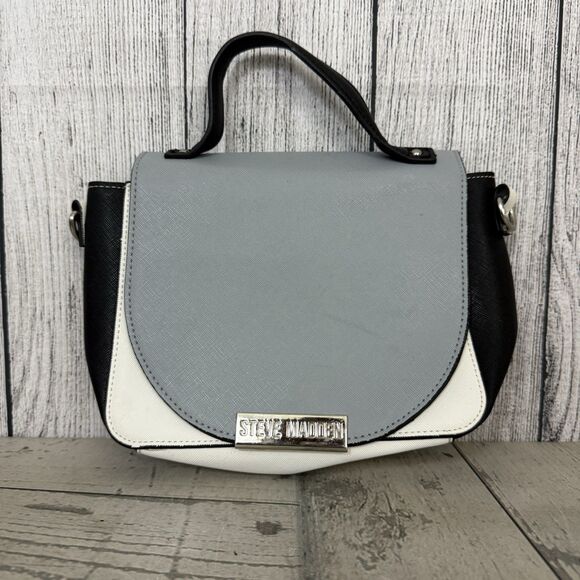 Steve Madden Women's Small Grey/White/Black BMELODIE Crossbody Purse *NO STRAP* - Picture 1 of 8